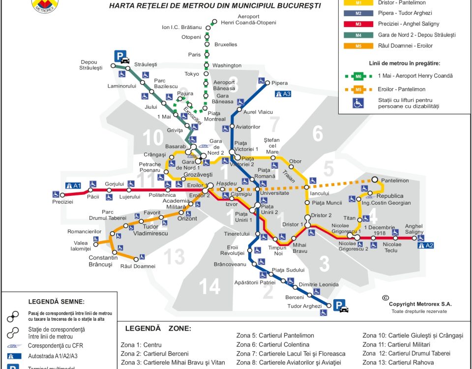 Harta Metrou Bucuresti